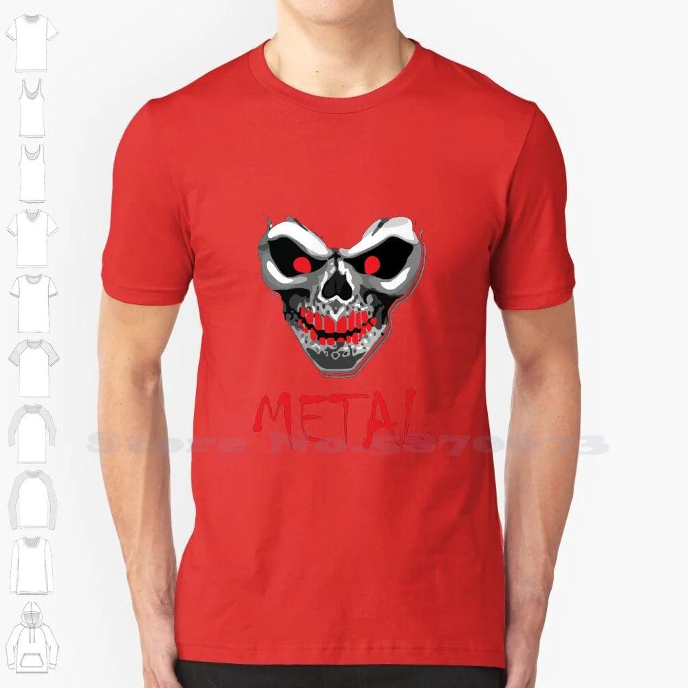 Heavy Metal Music Skull Devil 100% Cotton T-Shirt Heavy Metal Music Hard And Roll Dark Underground Emo Electric Guitar Case Cool - Lizard Vigilante