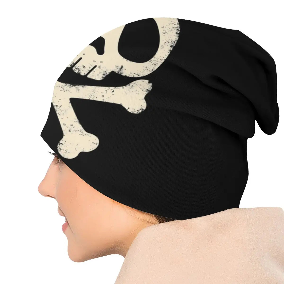 Harlock Vintage 3D Print Beanie – Cool Winter Skull Skeleton Knit Hat for Men and Women - Premium beanies from Lizard Vigilante - Just $19.88! Shop now at Lizard Vigilante