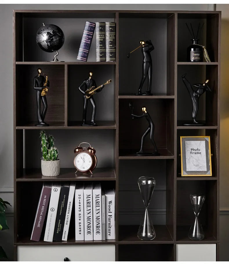 Abstract Sculpture Human Figurines Modern Home Decoration Resin Character Statue Living Room Office Bookshelf Decor Accessories