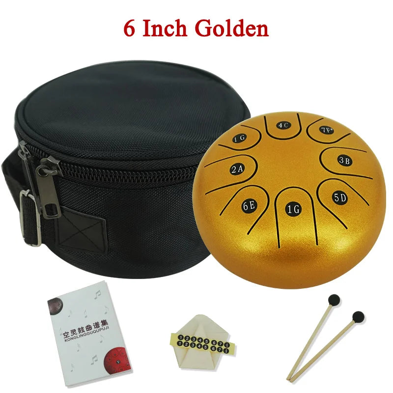 6 Inch 8 Inch Tongue Drum 8 Tune Steel Hand Pan Drum Tank Drums With Drumsticks Padding Bag Percussion Instruments Accessories - Premium  from Lizard Vigilante - Just $19.99! Shop now at Lizard Vigilante