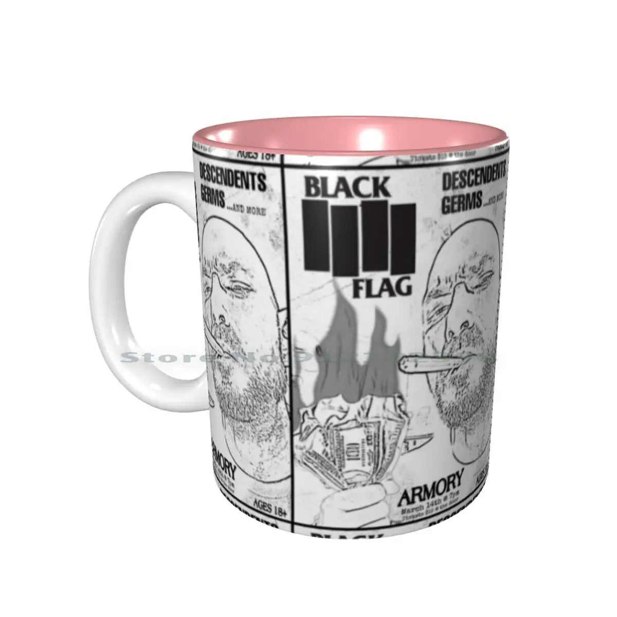 Black Flag Armory Ceramic Mug – Punk, Thrash Metal, and Protest-Themed Coffee Cup - Premium Ceramic Mugs from Lizard Vigilante - Just $22.88! Shop now at Lizard Vigilante