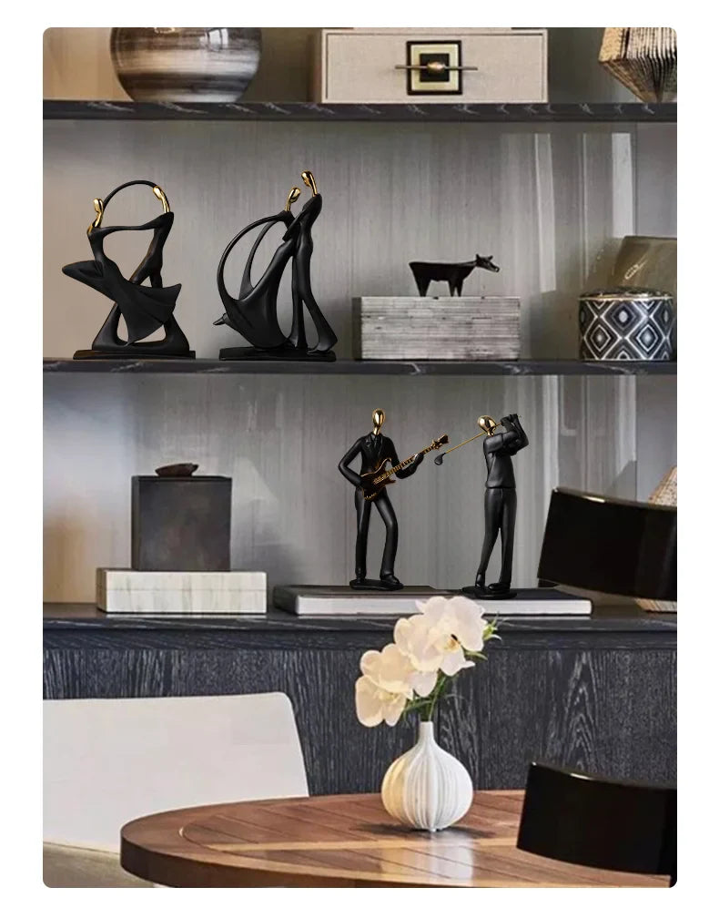 Abstract Sculpture Human Figurines Modern Home Decoration Resin Character Statue Living Room Office Bookshelf Decor Accessories