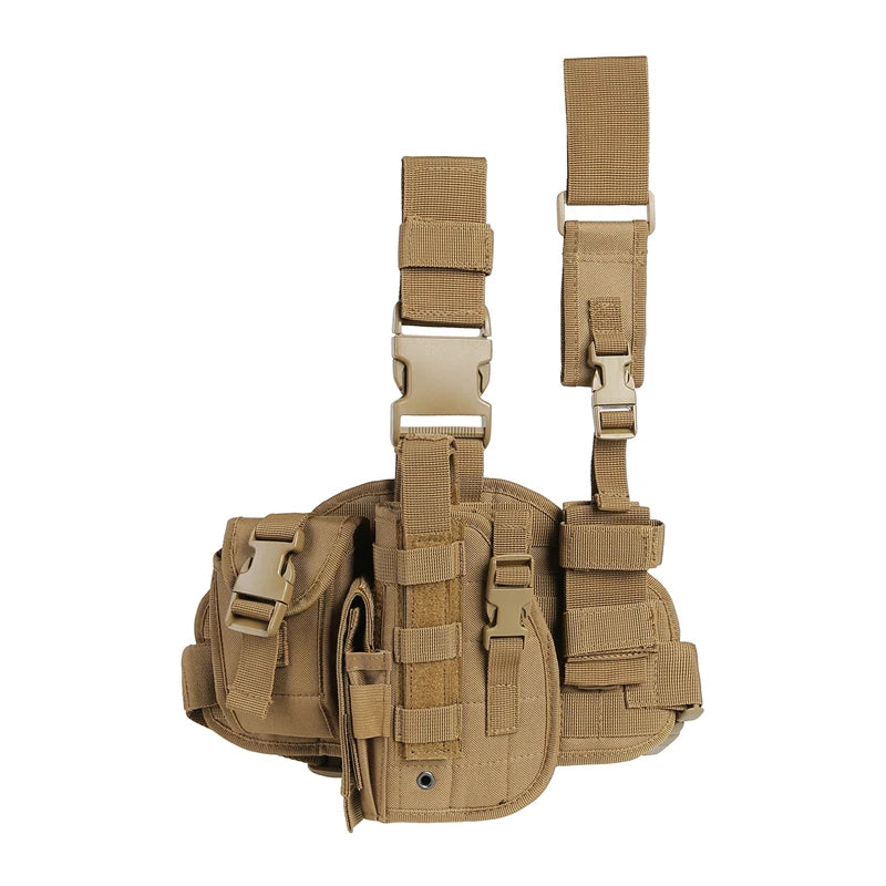 Tactical Leg Gun Holster Outdoor Multi-function Camouflage Bag Tied Leg Pistol Protective Cover Phone Pocket Hunting Gear - Premium  from Lizard Vigilante - Just $29.99! Shop now at Lizard Vigilante