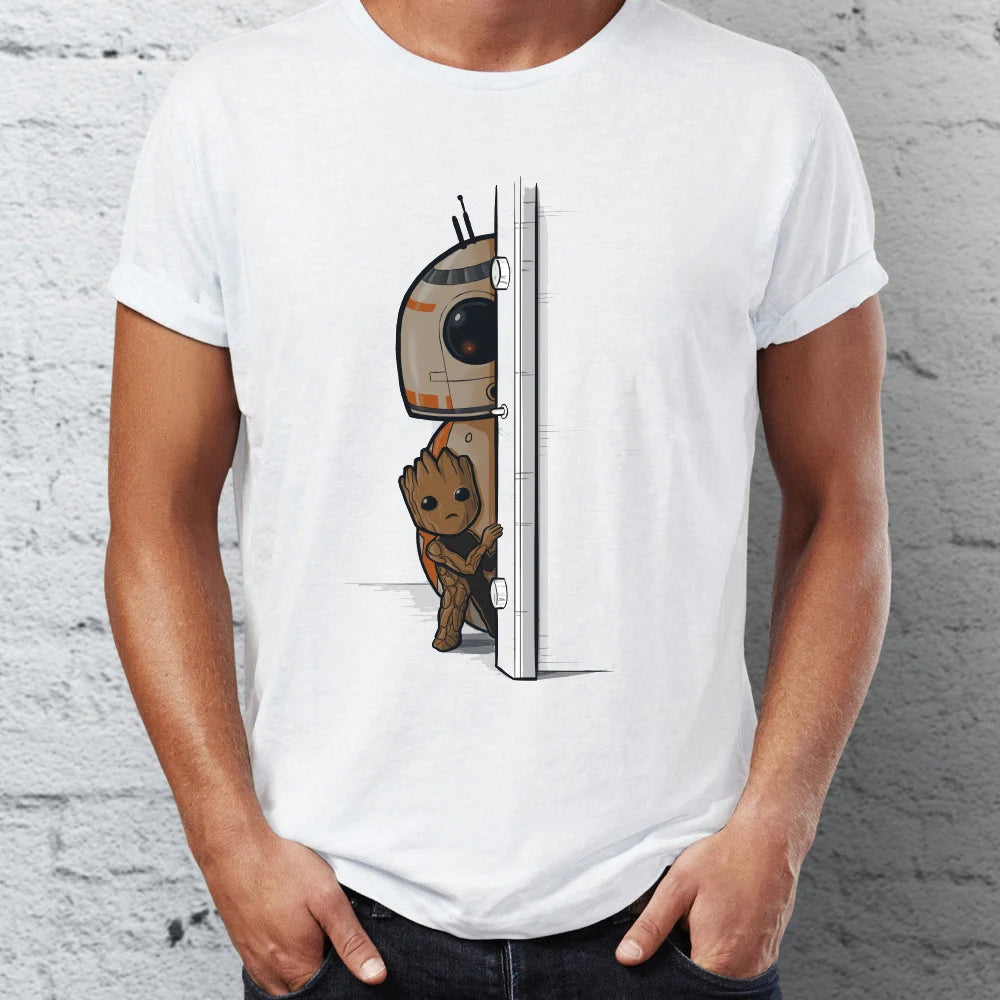 Brand New Men T Shirts 100% Cotton Driod Imperial Road Abby Road R2D2 C3PO Game Awesome Artwork Print Tee Shirts Oversize Tshirt - Premium T-Shirt from Lizard Vigilante - Just $23.99! Shop now at Lizard Vigilante