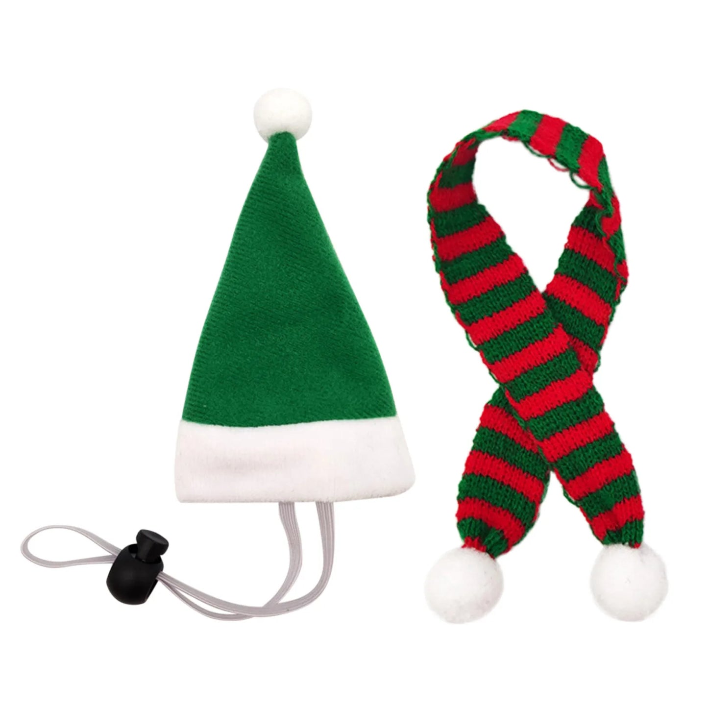 Cute Christmas Hat & Scarf Set for Pets - Perfect for Chickens, Lizards, and Guinea Pigs - Premium pet clothes from Lizard Vigilante - Just $10.88! Shop now at Lizard Vigilante