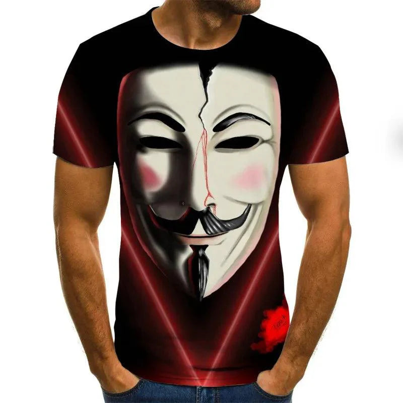 Joker 3D Print T Shirt Men Women Vendetta Tshirt Summer Casual Short Sleeve O-neck Streetwear Tops & Tees - Premium T-shirt from Lizard Vigilante - Just $24.39! Shop now at Lizard Vigilante