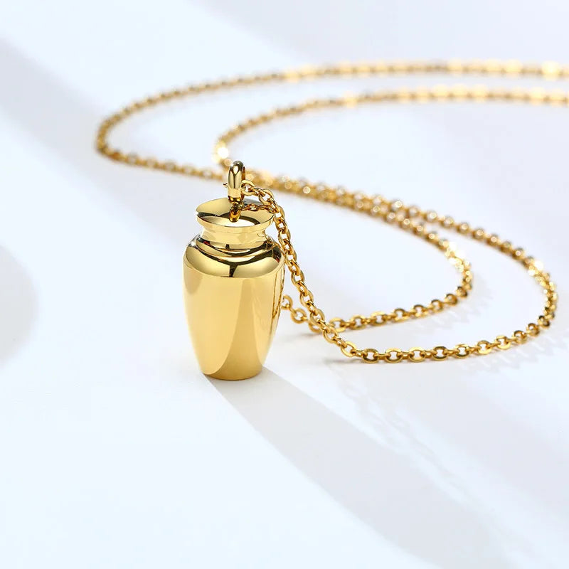 Vnox Openable Earthen Jar Columbarium Shape Pendant for Men Women,Stylish Perfume Holder Ashes Cremation Urn Punk Rock Necklace - Premium  from Lizard Vigilante - Just $18.99! Shop now at Lizard Vigilante