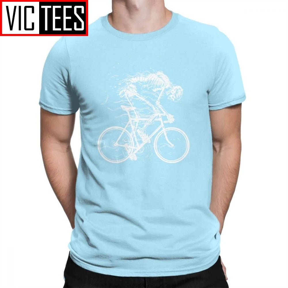 Ride Like Hell Skeleton Skull Bike T-Shirt - 100% Cotton Vintage Motorcycle Graphic Tee for Men | Short Sleeve, Breathable, Anti-Wrinkle & Stylish - Premium tee from Lizard Vigilante - Just $25.88! Shop now at Lizard Vigilante