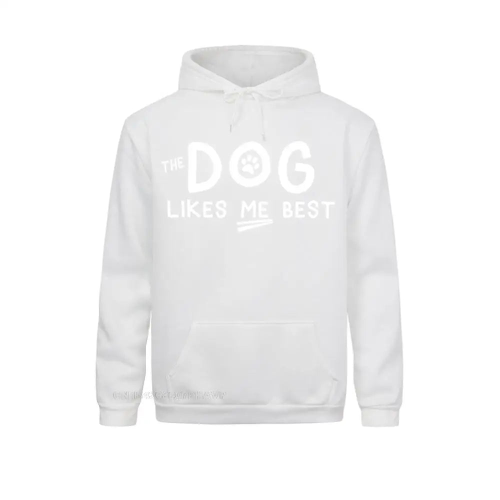 The Dog Likes Me Best Long Sleeve Hoodie Sweatshirts For Men Funny Dog Lover Long Sleeve Hoodies Brand New Autumn Hoods Design - Premium hoodie from Lizard Vigilante - Just $26.99! Shop now at Lizard Vigilante