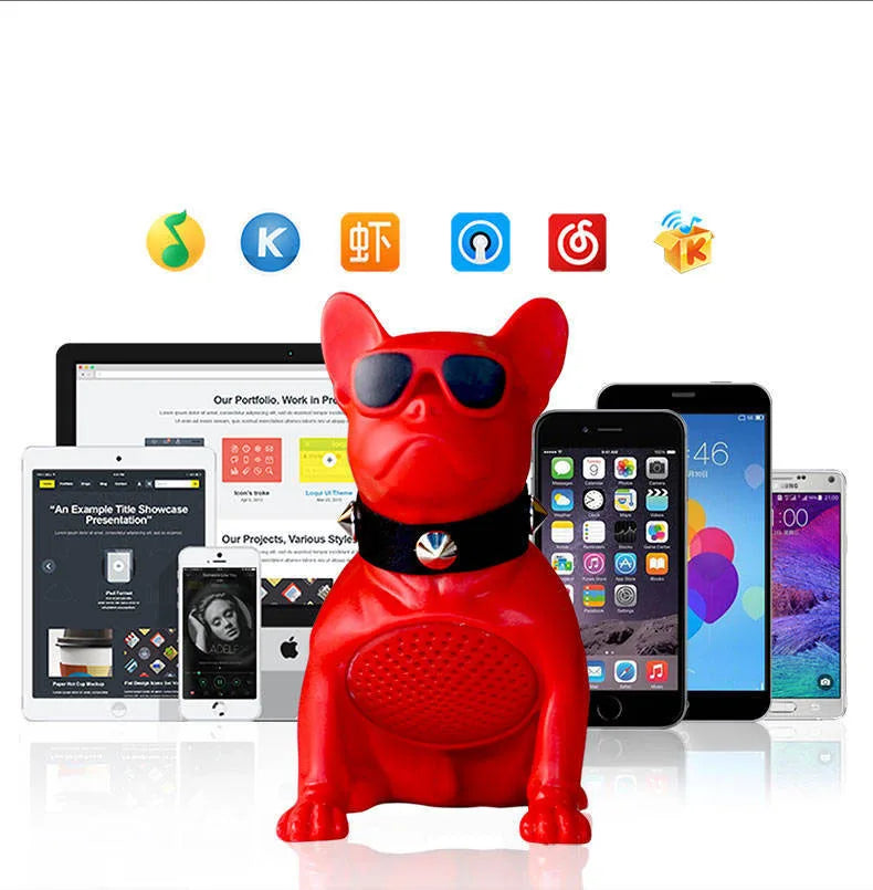 2023 Wireless Bluetooth Speaker  French Bulldog cumputer speakers Portable Stereo Super Bass USB AUX Outdoor Full Dog Subwoofer
