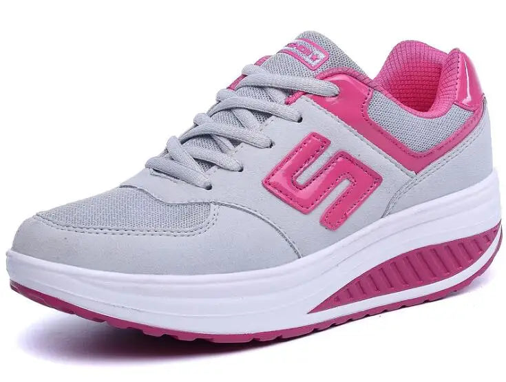 Women's Sneakers Platform Wedge Light Weight zapatillas Running Shoes For Woman Swing Shoes Breathable Sports Slimming - Premium  from Lizard Vigilante - Just $48.99! Shop now at Lizard Vigilante