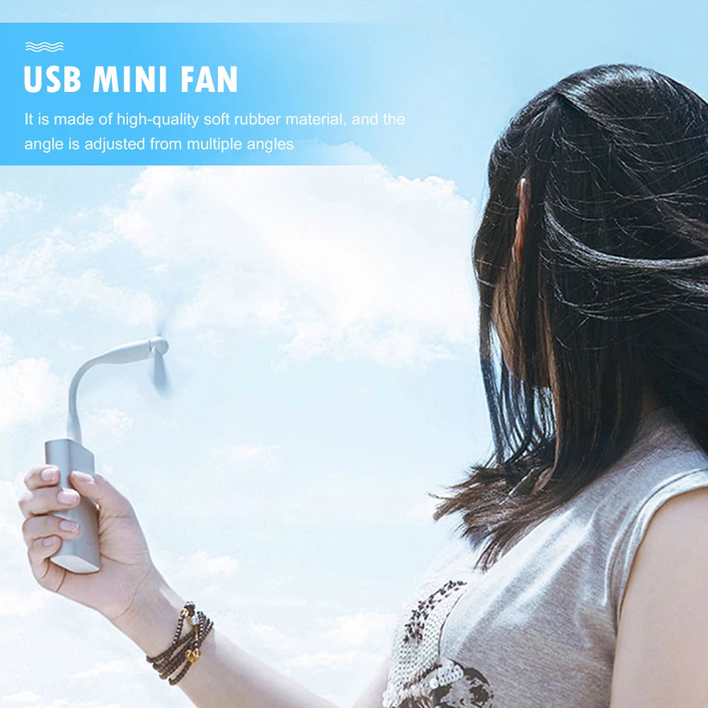 Mini Flexible USB Fan - Bendable Portable Hand Fan for Power Bank, Laptop, PC, and AC Charger - Premium fan from Lizard Vigilante - Just $11.99! Shop now at Lizard Vigilante