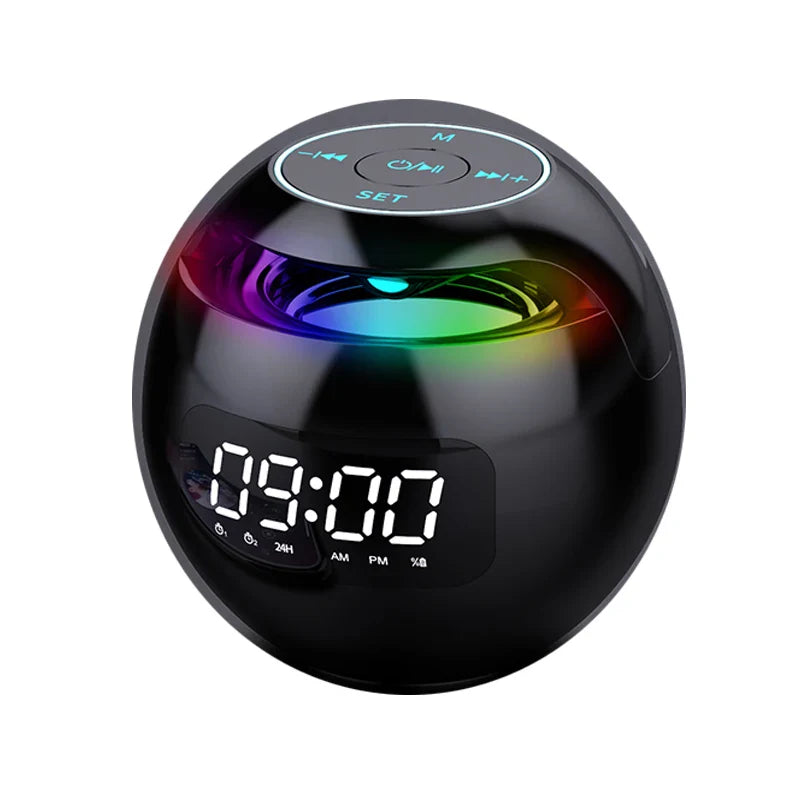 New Mini Bluetooth Speaker Wireless Bluetooth Sound Box with LED Display Alarm Clock Hifi TF Card MP3 Music Play For PC Phone