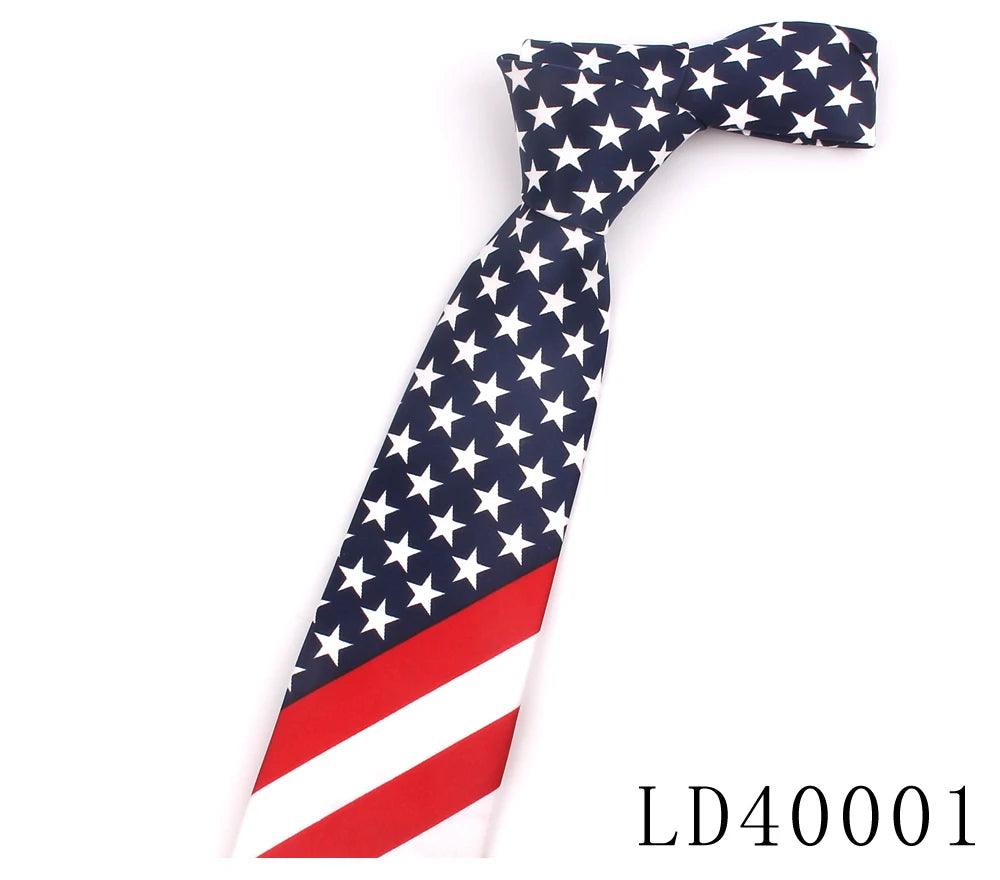 Men Women Flag Printed Tie Casual Mens Ties Funny Tie Fashion Skinny Necktie For Wedding Party - Lizard Vigilante