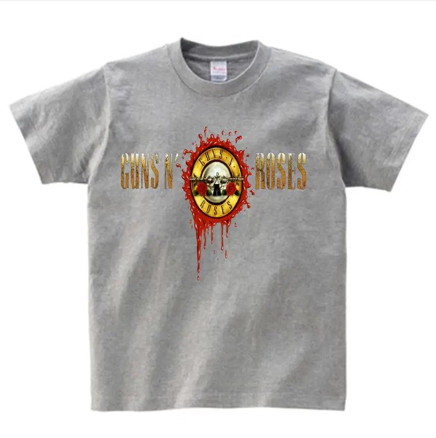 Children Print Slash Rock Band Gun N Roses T-shirt O-Neck Short Sleeves Summer Boy&Girl Cool Casual Tee Baby T Shirt  Fashion - Premium tshirt from Lizard Vigilante - Just $23.99! Shop now at Lizard Vigilante