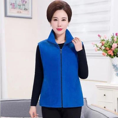 Plus Size Polar Fleece Vest for Women | Autumn/Winter Casual Sleeveless Jacket with Zipper Closure – Multiple Colors - Premium vest from Lizard Vigilante - Just $28.88! Shop now at Lizard Vigilante