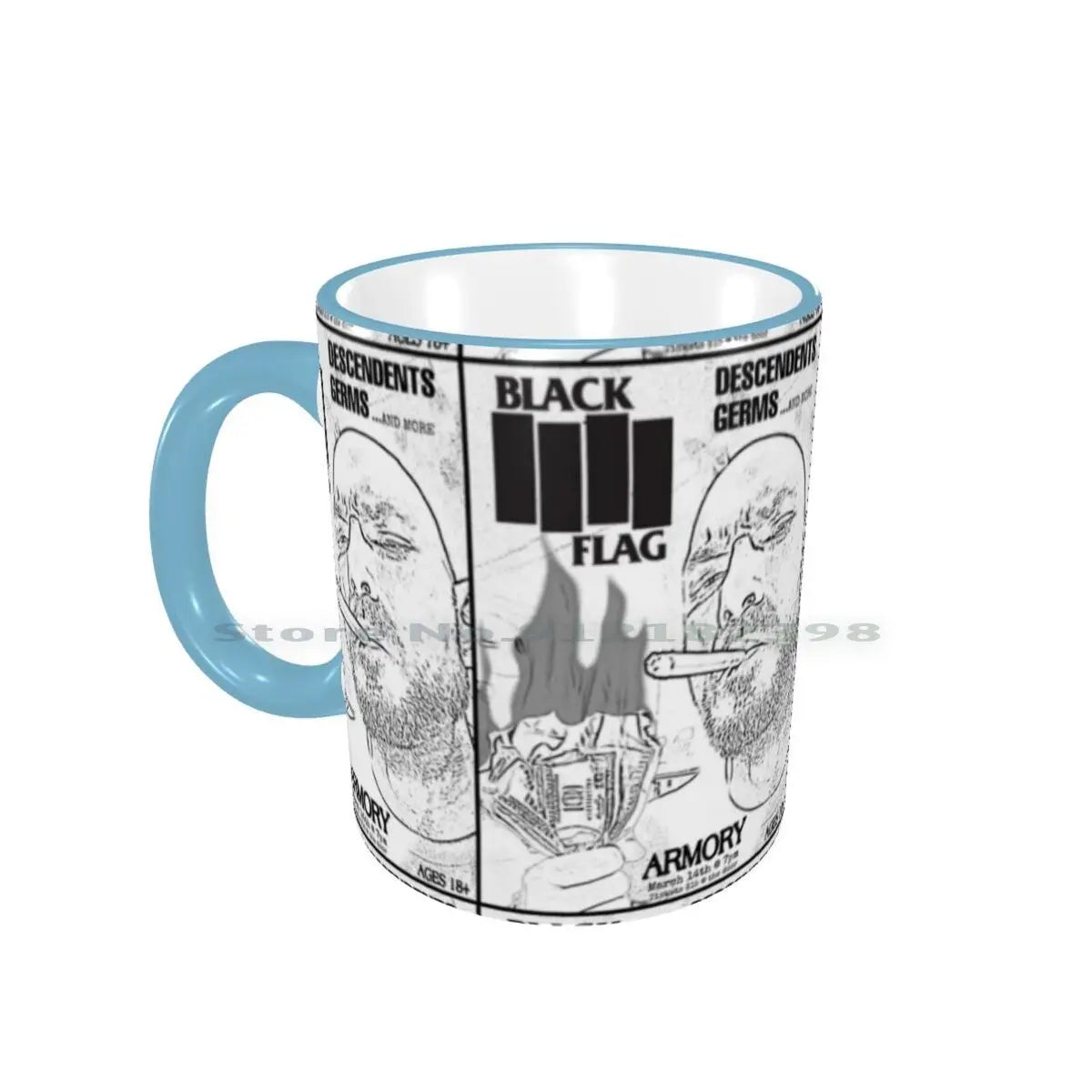 Black Flag Armory Ceramic Mug – Punk, Thrash Metal, and Protest-Themed Coffee Cup - Premium Ceramic Mugs from Lizard Vigilante - Just $22.88! Shop now at Lizard Vigilante