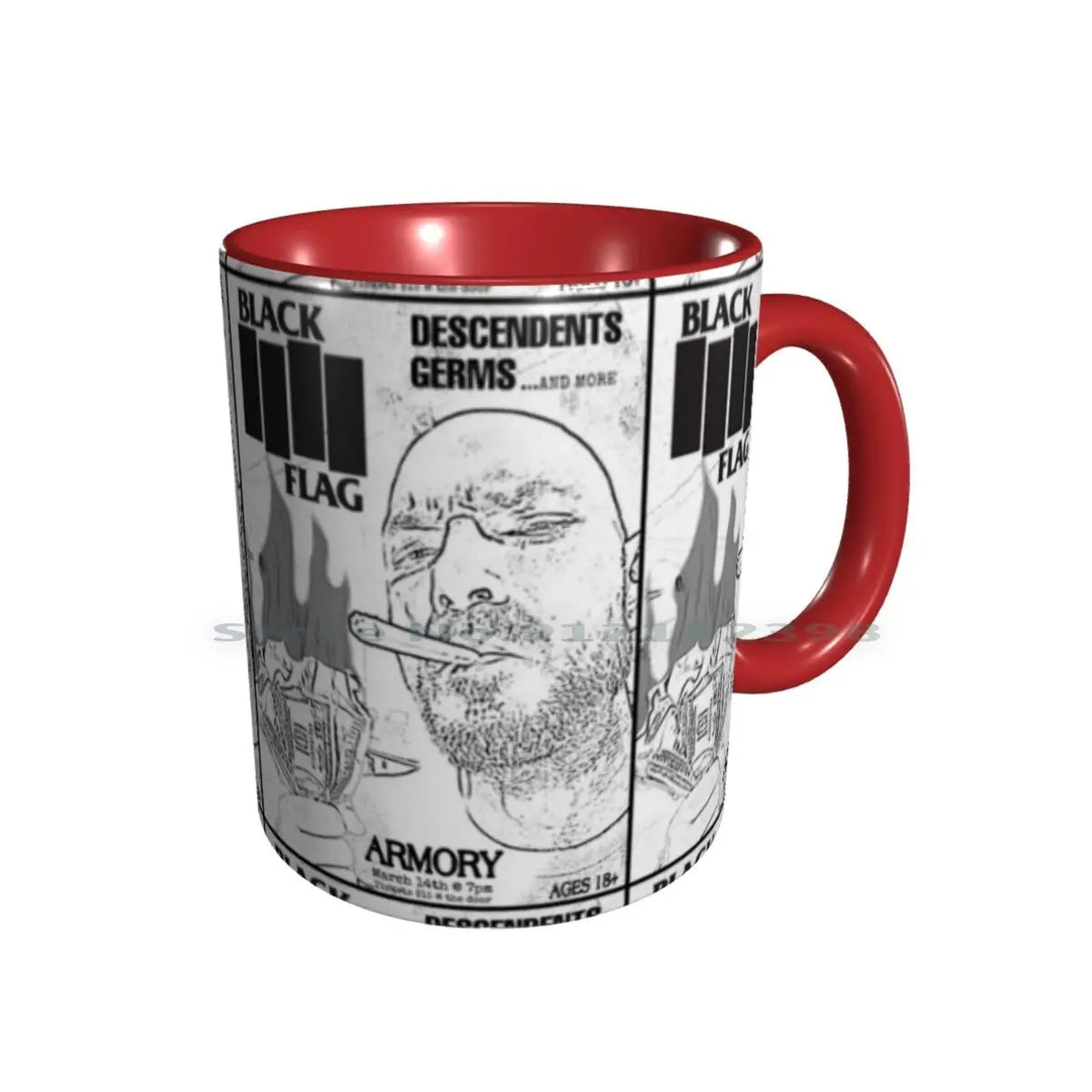 Black Flag Armory Ceramic Mug – Punk, Thrash Metal, and Protest-Themed Coffee Cup - Premium Ceramic Mugs from Lizard Vigilante - Just $22.88! Shop now at Lizard Vigilante