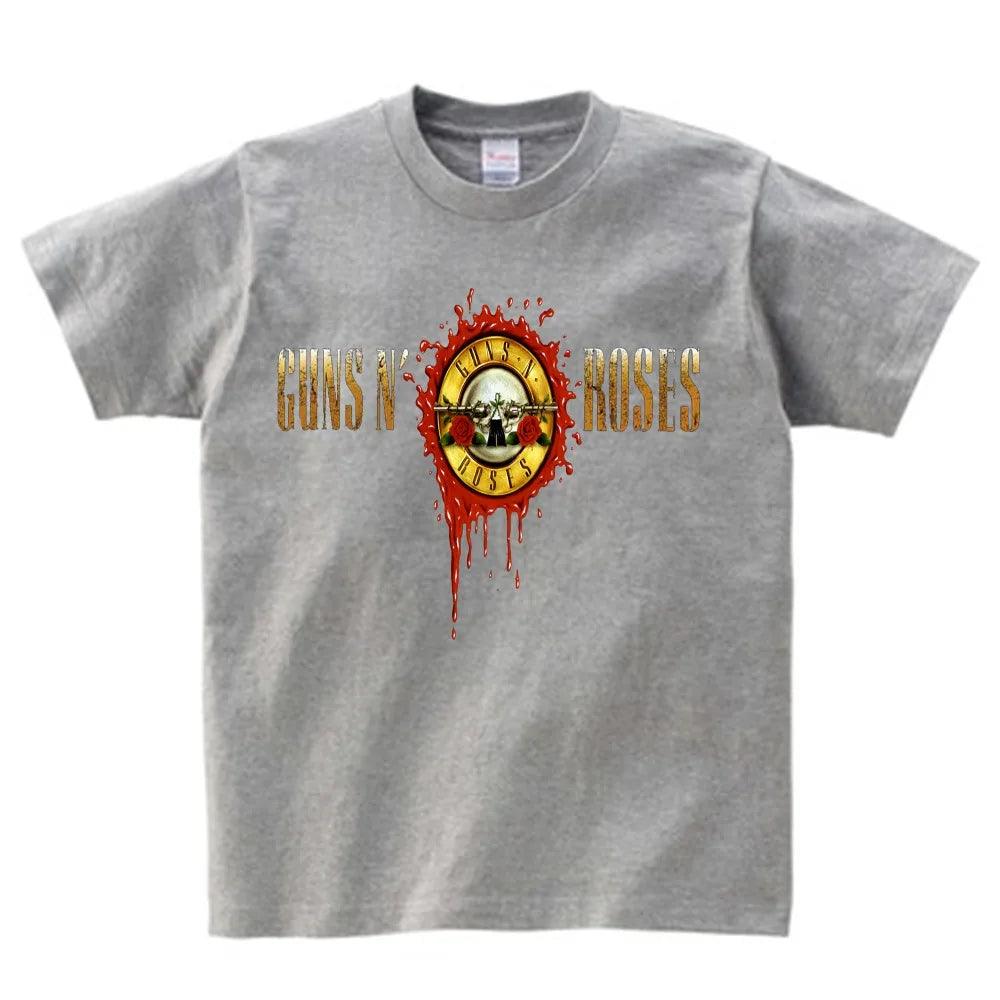 Children Print Slash Rock Band Gun N Roses T-shirt O-Neck Short Sleeves Summer Boy&Girl Cool Casual Tee Baby T Shirt  Fashion - Premium tshirt from Lizard Vigilante - Just $23.99! Shop now at Lizard Vigilante