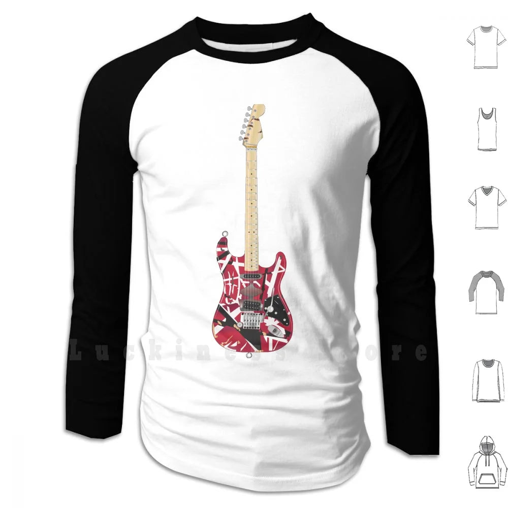 EVH Rock Hoodie with Guitar Graphics – Van Halen Vibes for Diehard Fans - Premium hoodie from Lizard Vigilante - Just $32.88! Shop now at Lizard Vigilante