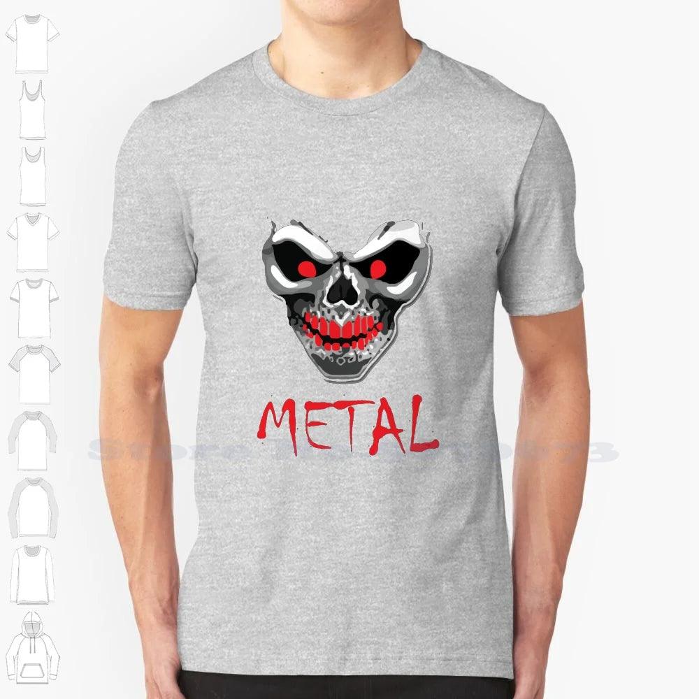 Heavy Metal Music Skull Devil 100% Cotton T-Shirt Heavy Metal Music Hard And Roll Dark Underground Emo Electric Guitar Case Cool - Premium T-Shirt from Lizard Vigilante - Just $21.99! Shop now at Lizard Vigilante