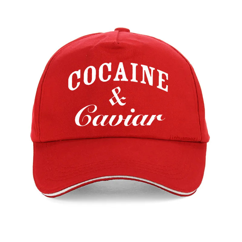 Cocaine & Caviar Baseball Cap Men Women Fashion Sport Casual Golf Cap High Quality Cotton adjustable Snapback hats - Premium cap from Lizard Vigilante - Just $23.99! Shop now at Lizard Vigilante