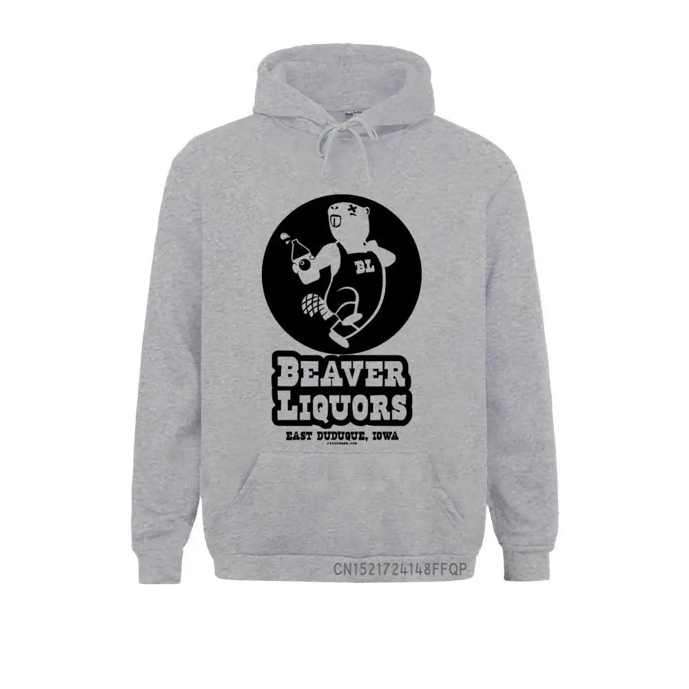 Beaver Liquors Men Sweatshirt Slim Fit Men's Funny Rude Novelty Humor Sweatshirts Hoodies - Premium Hoodie from Lizard Vigilante - Just $47.99! Shop now at Lizard Vigilante