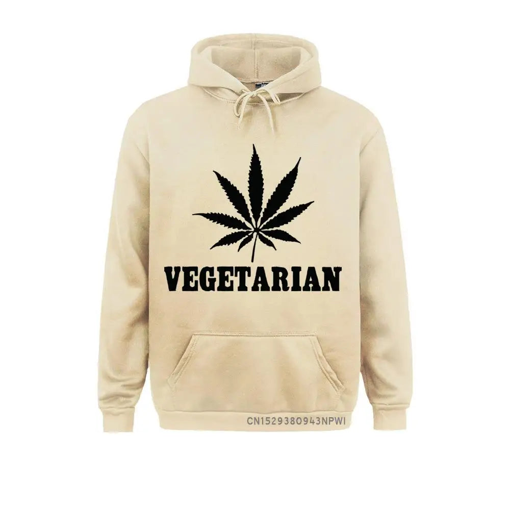 Vegetarian Weed Gift Sweatshirt for Men – Green Hemp Leaves Statement Hoodie, Funny Sportswear - Premium Long-sleeve hoodie from Lizard Vigilante - Just $34.99! Shop now at Lizard Vigilante