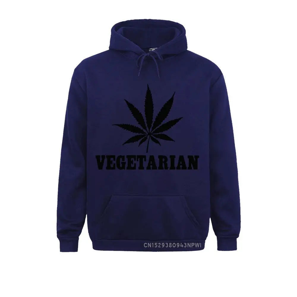 Vegetarian Weed Gift Sweatshirt for Men – Green Hemp Leaves Statement Hoodie, Funny Sportswear - Premium Long-sleeve hoodie from Lizard Vigilante - Just $34.99! Shop now at Lizard Vigilante