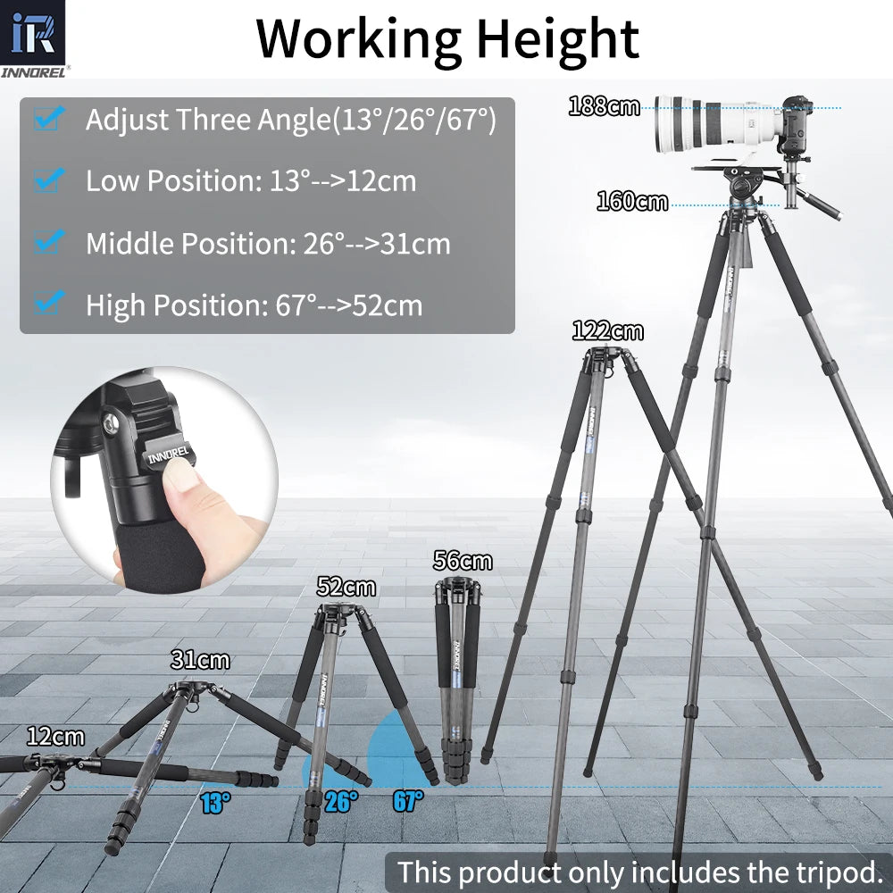 RT80C/NT324C Professional Carbon Fiber Tripod for DSLR Camera Video Camcorder Heavy Duty Birdwatching Camera Stand Bowl Tripod - Premium tripod from Lizard Vigilante - Just $318.99! Shop now at Lizard Vigilante