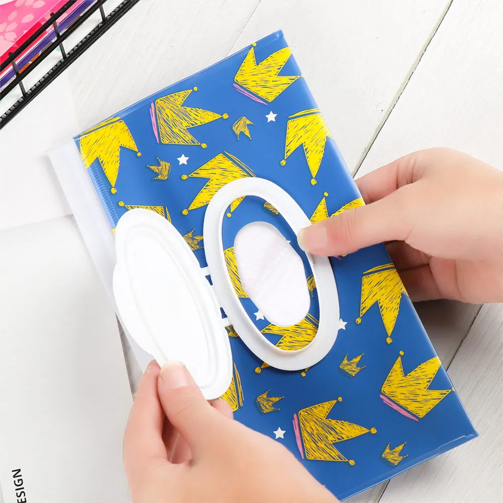 NEW Portable EVA Baby Wet Wipe Holder Case Reusable Refillable Wet Wipe Bag Tissue Box Snap-Strap Cosmetic Pouch Home Storage