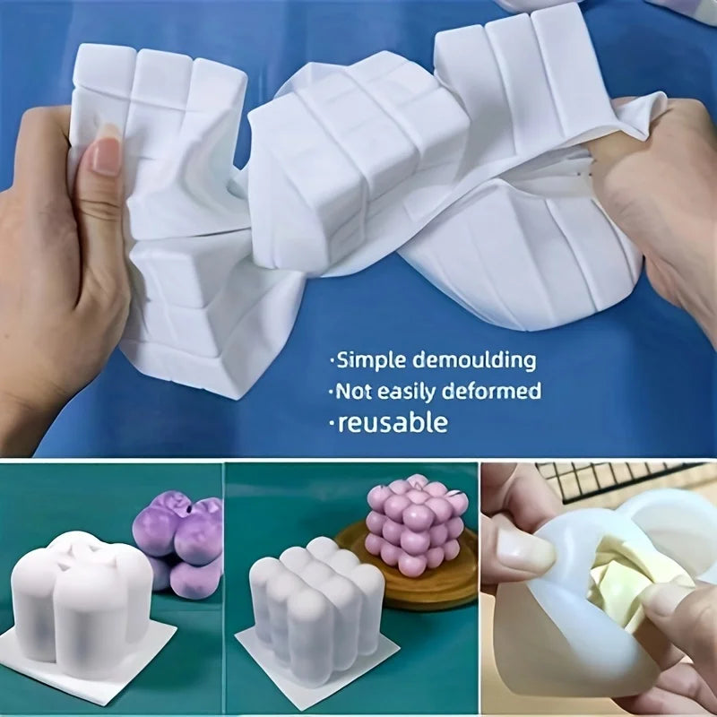 6-piece Candle Making Silicone Mold Set, Diy Accessories, Resin Art Scented Candle Mold, Home Decoration