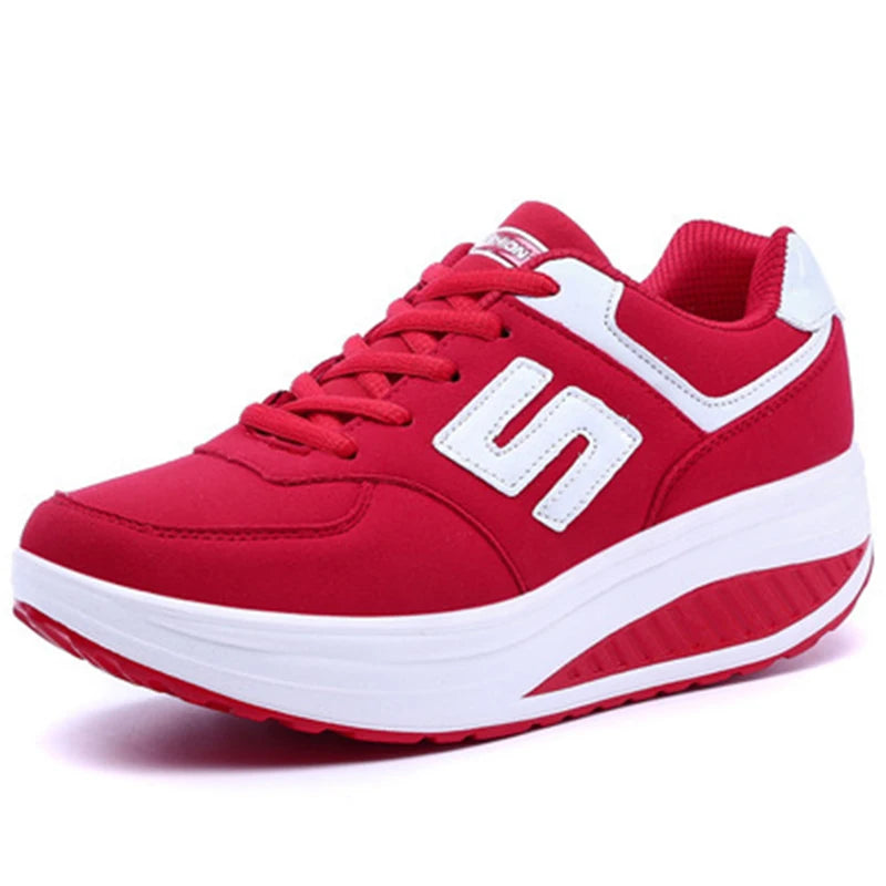Women's Sneakers Platform Wedge Light Weight zapatillas Running Shoes For Woman Swing Shoes Breathable Sports Slimming - Premium  from Lizard Vigilante - Just $48.99! Shop now at Lizard Vigilante