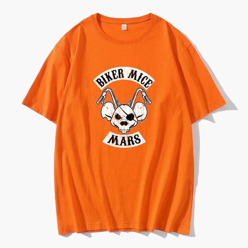 Biker Mice Mars Skull T Shirt Pirates Mouse Motorcycle Cool Tshirts Funny Mens Retro Skull Head T-Shirts 3D - Lizard Vigilante