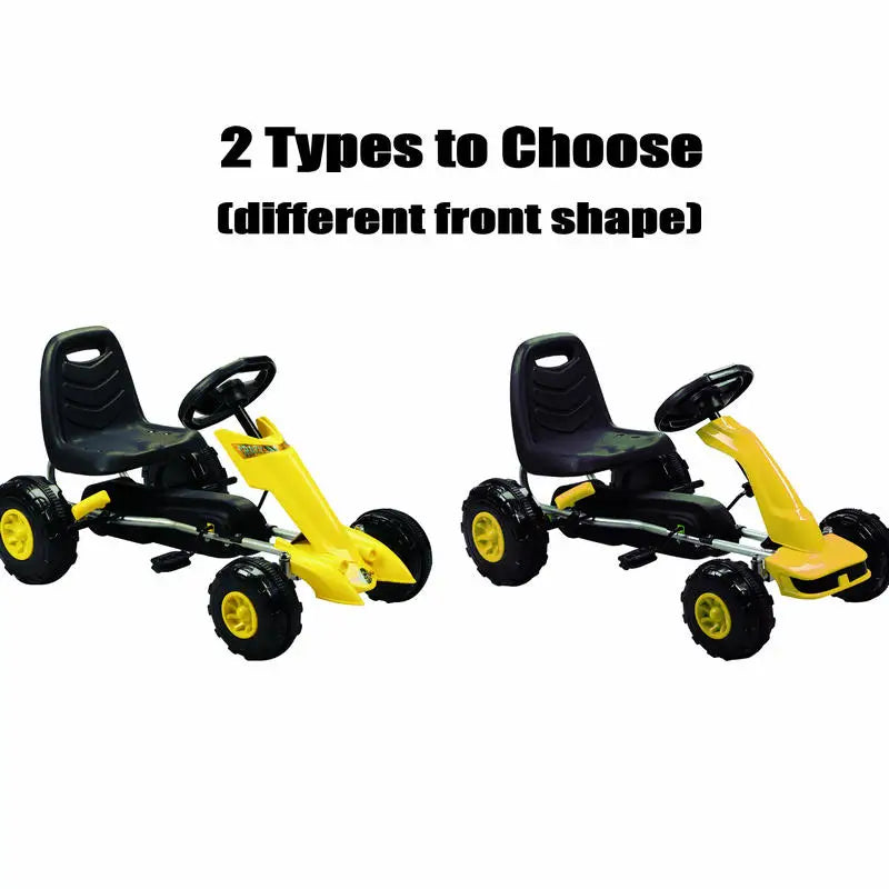 The Lizard Vigilante Little Racer X4” Kids 4-Wheel Pedal Go-Kart — Metal Frame, Racing Steering Wheel & Hand Brake Fury