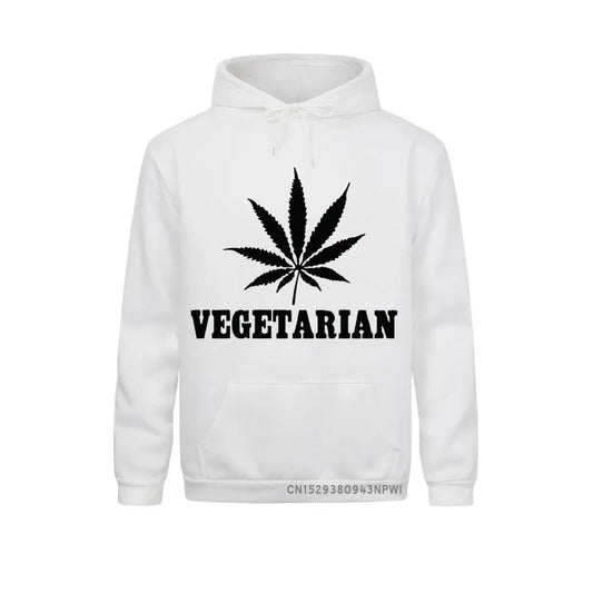 Vegetarian Weed Gift Sweatshirt for Men – Green Hemp Leaves Statement Hoodie, Funny Sportswear - Premium Long-sleeve hoodie from Lizard Vigilante - Just $34.99! Shop now at Lizard Vigilante