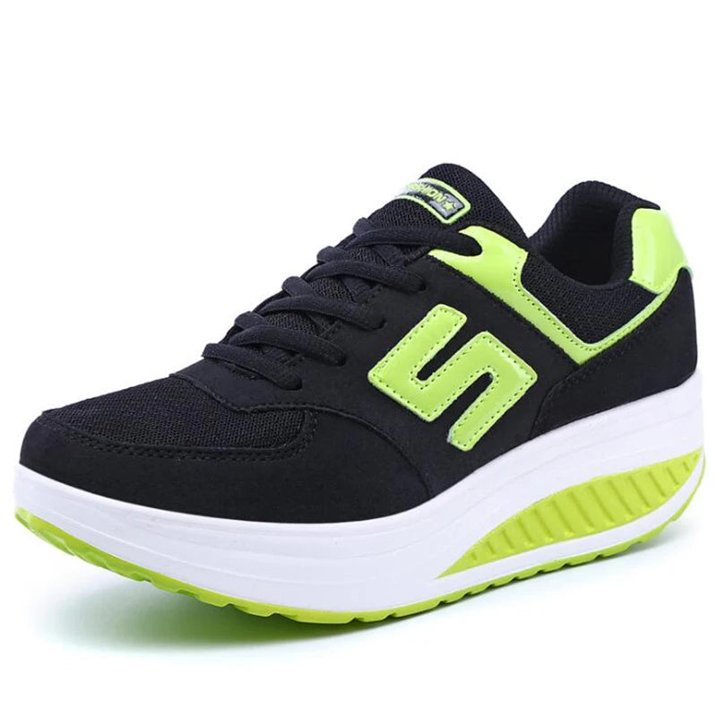 Women's Sneakers Platform Wedge Light Weight zapatillas Running Shoes For Woman Swing Shoes Breathable Sports Slimming - Premium  from Lizard Vigilante - Just $48.99! Shop now at Lizard Vigilante