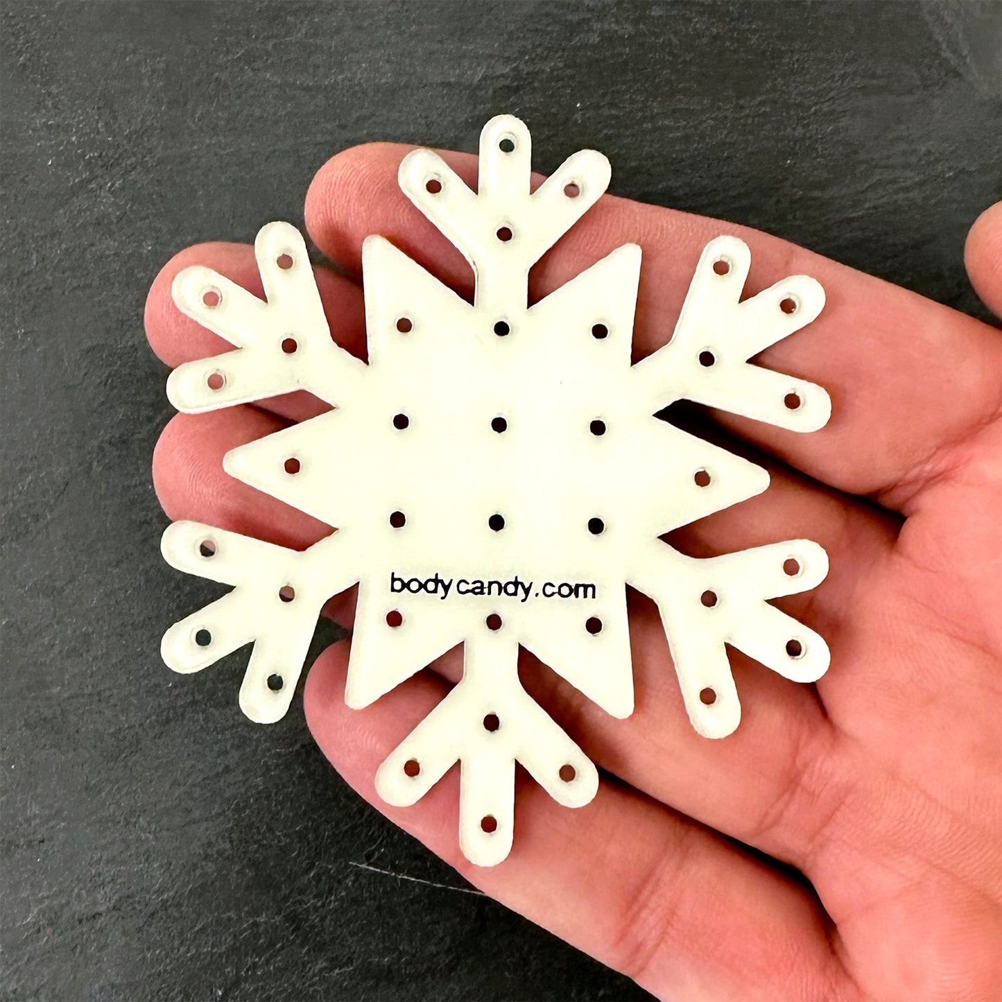 Glow in the Dark Snowflake Travel Flat Back Earring Palette