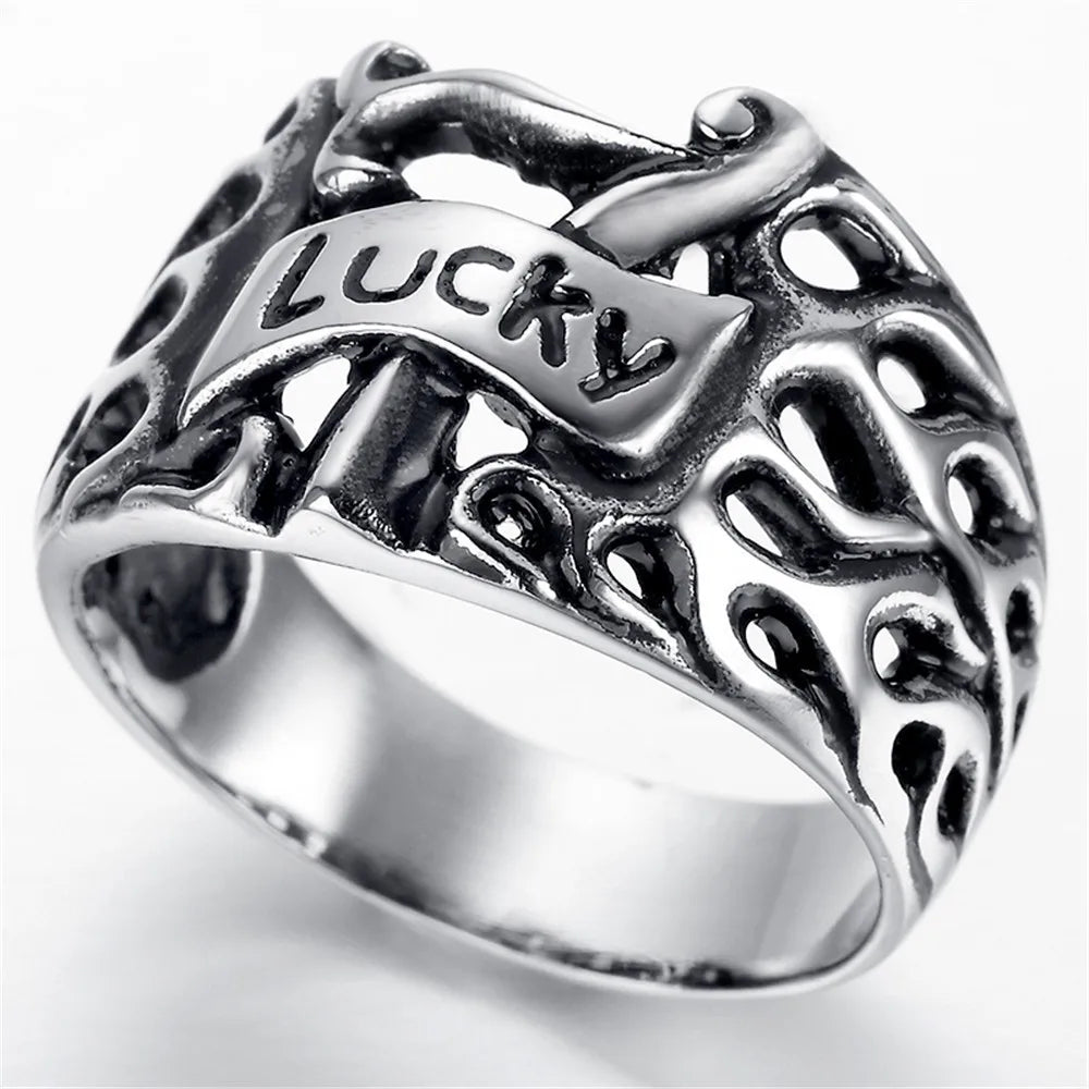 Men's Lucky Seven Casino Ring – Bold Stainless Steel Slot Gambling Ring for High-Stakes Style and Punk Flair - Premium ring from Lizard Vigilante - Just $22.88! Shop now at Lizard Vigilante