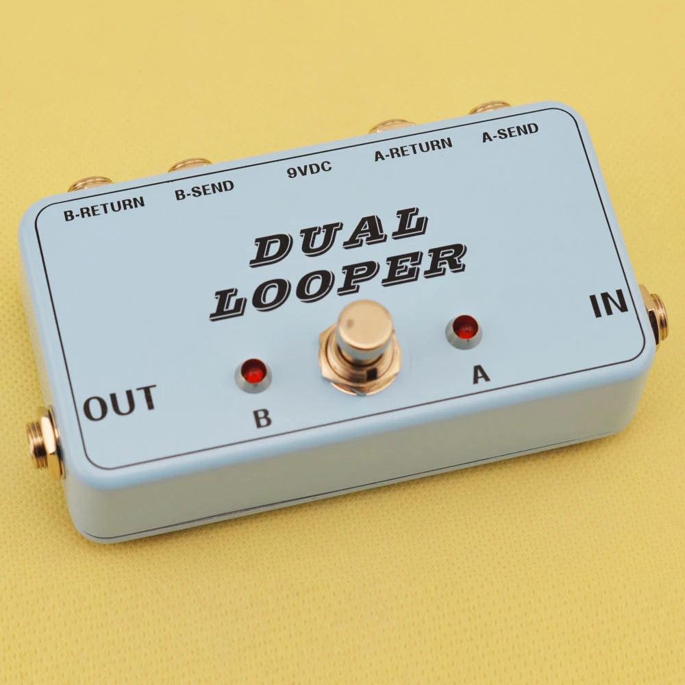 New True-Bypass AB Looper Effect Pedal box GuitarSwitcher Pedal Light Blue Dual Loop Switch - Lizard Vigilante