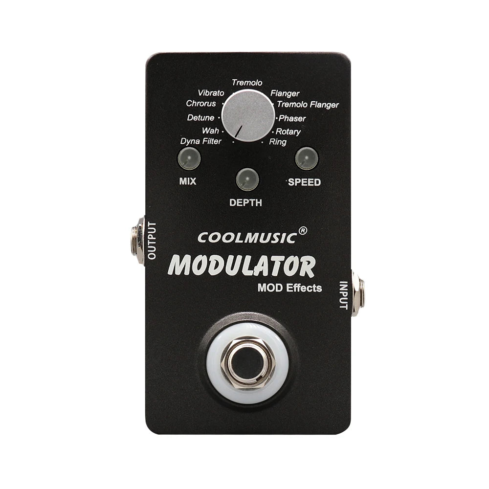 COOLMUSIC Electric Guitar MultiEffect Compressor Pedal Digital Modulator Multi Effects Wah Reverb Chorus Flanger Phaser Vibrato - Lizard Vigilante