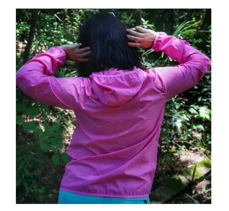 TRVLWEGO Outdoor Running Camping Hiking Bike Sport Jacket UV Proof Ultralight Waterproof Windbreaker Light Rain Proof Coat