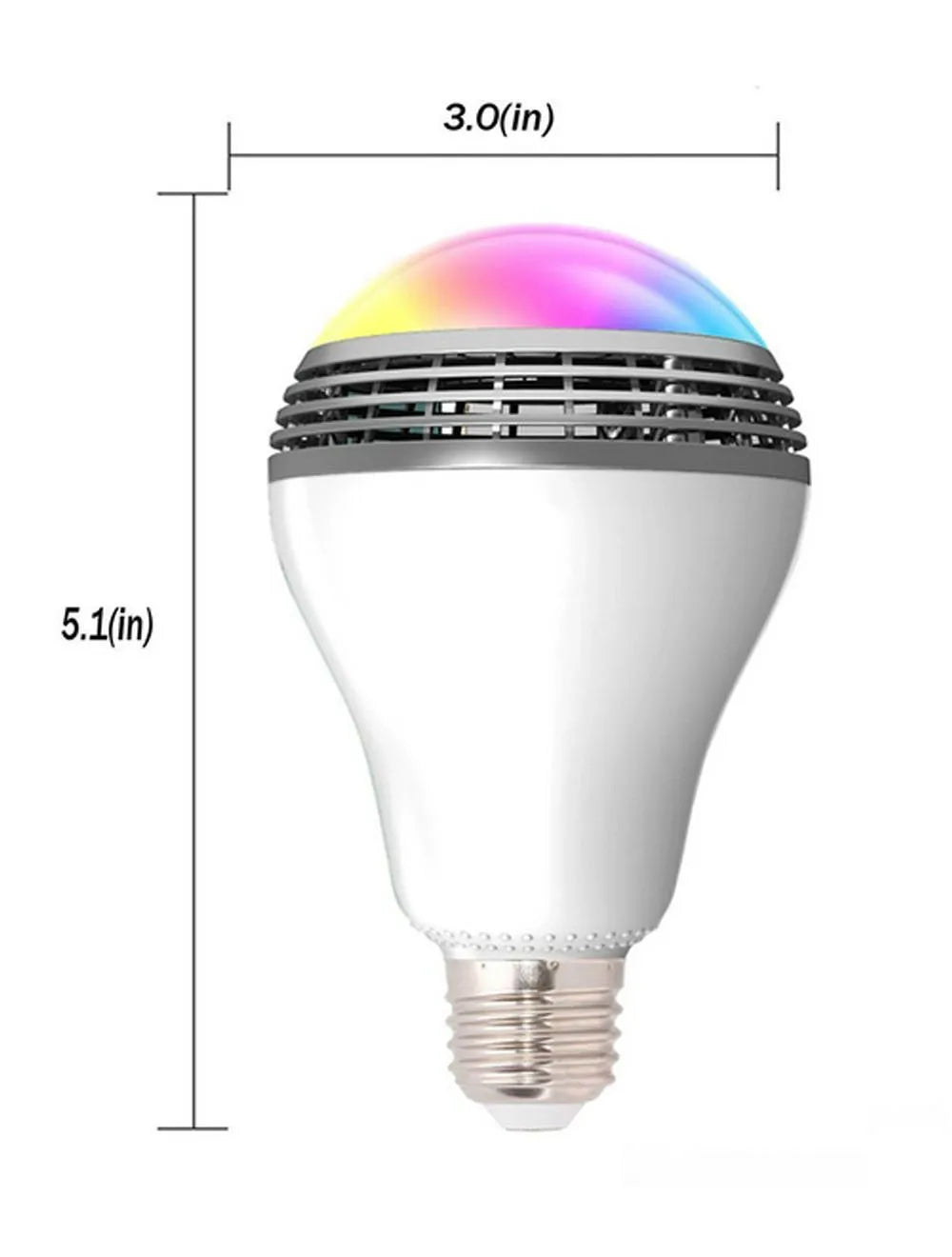 New  E27 Bluetooth 4.0 Wireless BulbSpeakers Smart RGB LED Audio Speaker Light Bulb Lamp For All phone 110V - 220V Speakers