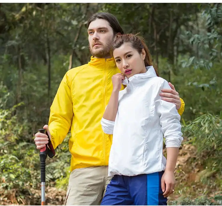 TRVLWEGO Outdoor Running Camping Hiking Bike Sport Jacket UV Proof Ultralight Waterproof Windbreaker Light Rain Proof Coat