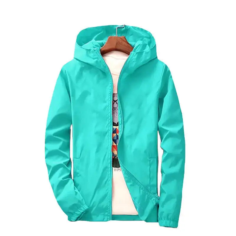 2024 New Women‘s Jacket Outerwear Spring Autumn Hooded Casual Windbreaker Coat Summer Sunscreen Clothing Family Size 7XL A8
