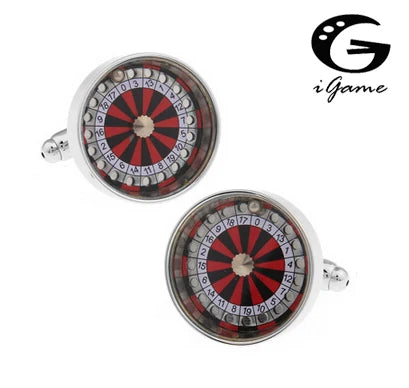 Roulette Wheel Cufflinks – Classic Copper Casino-Inspired Accessories for Gamblers, High Rollers, and Style Icons - Premium cufflinks from Lizard Vigilante - Just $19.88! Shop now at Lizard Vigilante