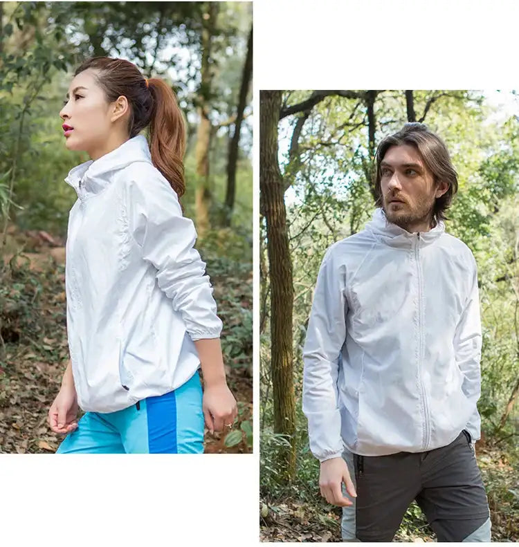 TRVLWEGO Outdoor Running Camping Hiking Bike Sport Jacket UV Proof Ultralight Waterproof Windbreaker Light Rain Proof Coat