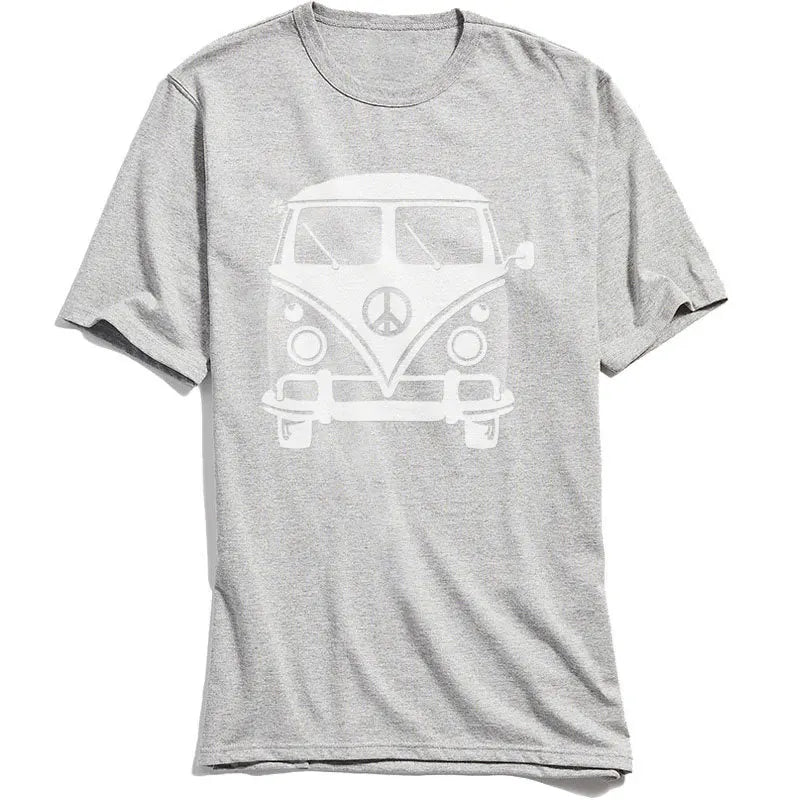 NO SIGNAL: 80s Hippie Van Crash-Land Tee – Black Cotton Chaos for School Day Rebels - Premium tee from Lizard Vigilante - Just $22.99! Shop now at Lizard Vigilante