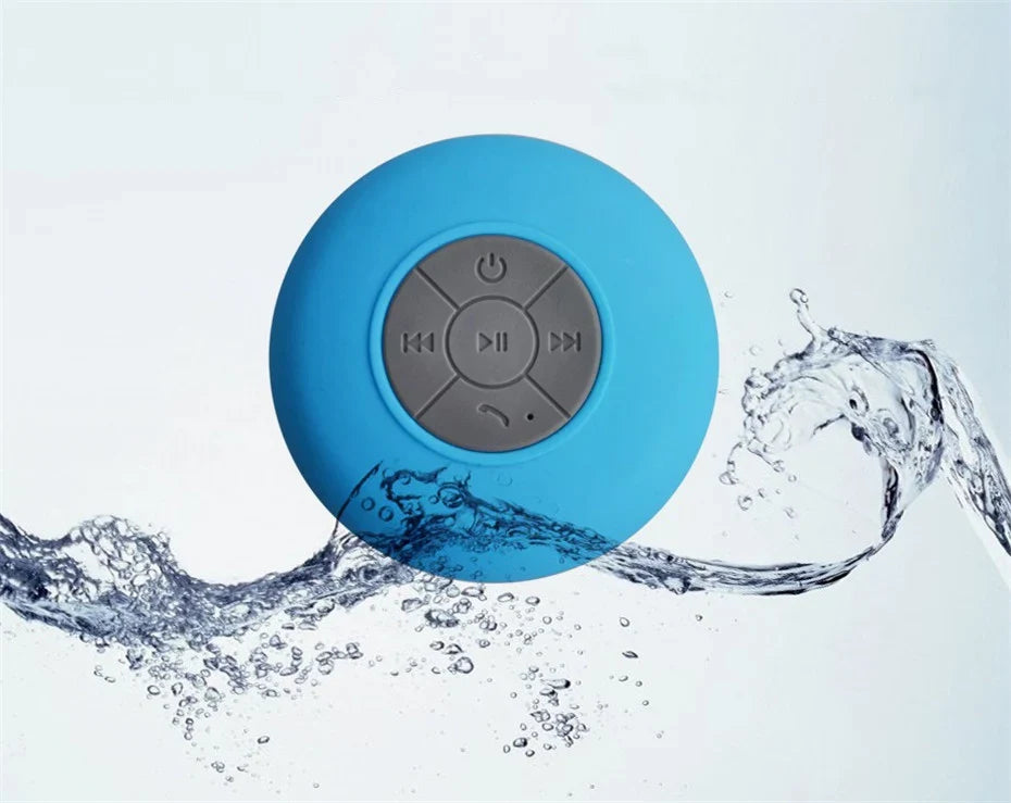 Mini Bluetooth Speaker Shower Subwoofer Waterproof Handsfree Loudspeaker With Suction Cup Mic For Bathroom Pool Beach Car Phone