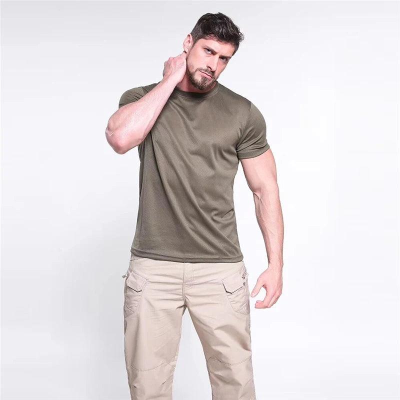 MEGE 3 Pcs/2 Pcs Men Camouflage Tactical T Shirt Army Military ShortSleeve O-neck Quick-Drying gym T Shirts Casual Oversized 4XL - Lizard Vigilante